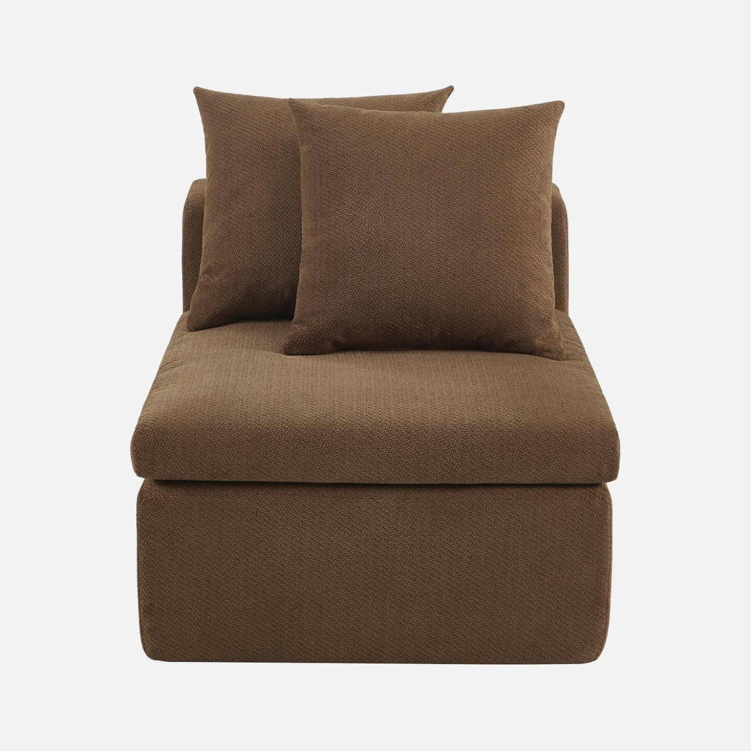 Modularer Sessel mit Chenille-Bezug 1-Sitzer