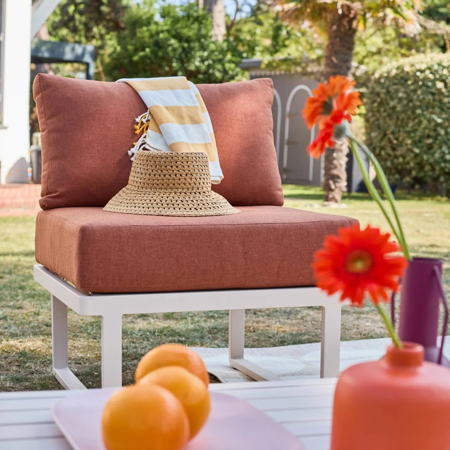 Modulares Gartenmöbel-Set aus Aluminium für 4 Personen