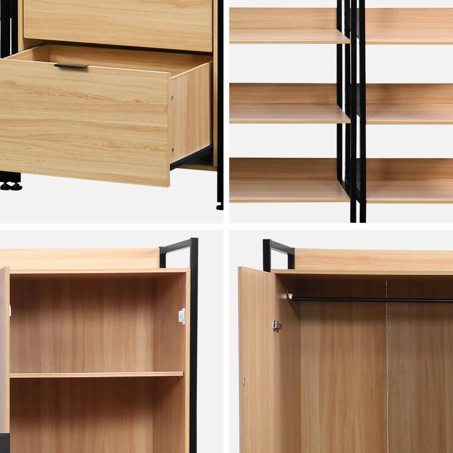 Modulares Kleiderschrank-Set mit 4 Elementen