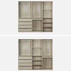 Modulares Kleiderschrank-Set mit 3 Elementen