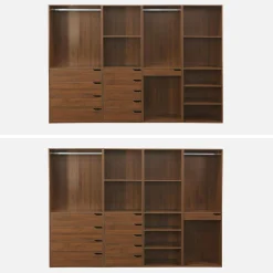 Modulares Kleiderschrank-Set mit 4 Elementen, Laminatplatten