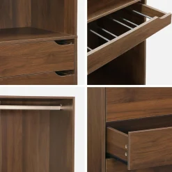 Modulares Kleiderschrank-Set mit 4 Elementen, Laminatplatten