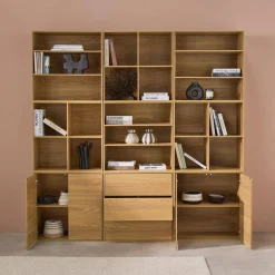 Modulares Regal Holzdekor 9 Elemente