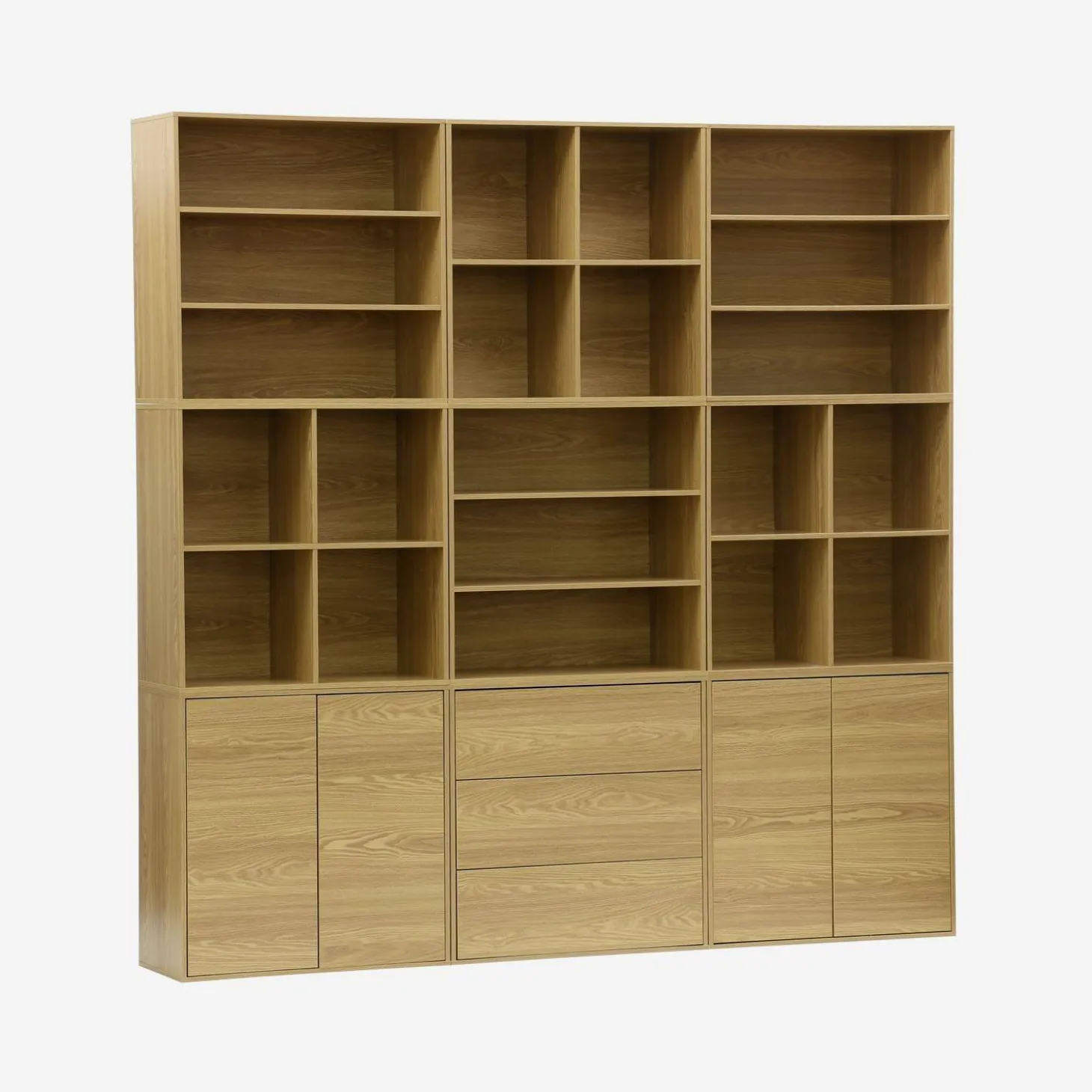 Modulares Regal Holzdekor 9 Elemente