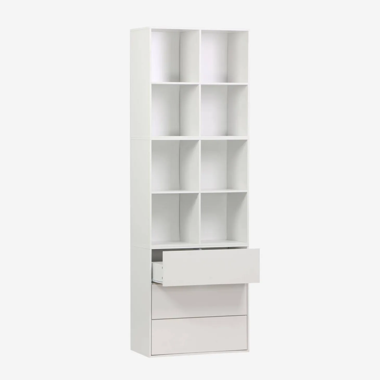Modulares Regal Holzdekor 3 Elemente - 3 Schubladen 8 Fächer