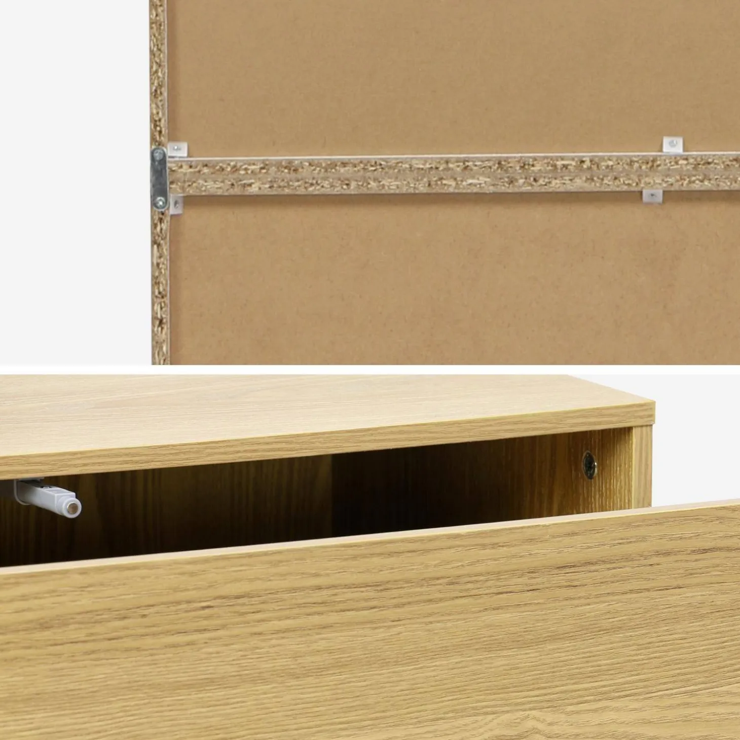 Modulares Regal Holzdekor 3 Elemente - 3 Schubladen 8 Fächer