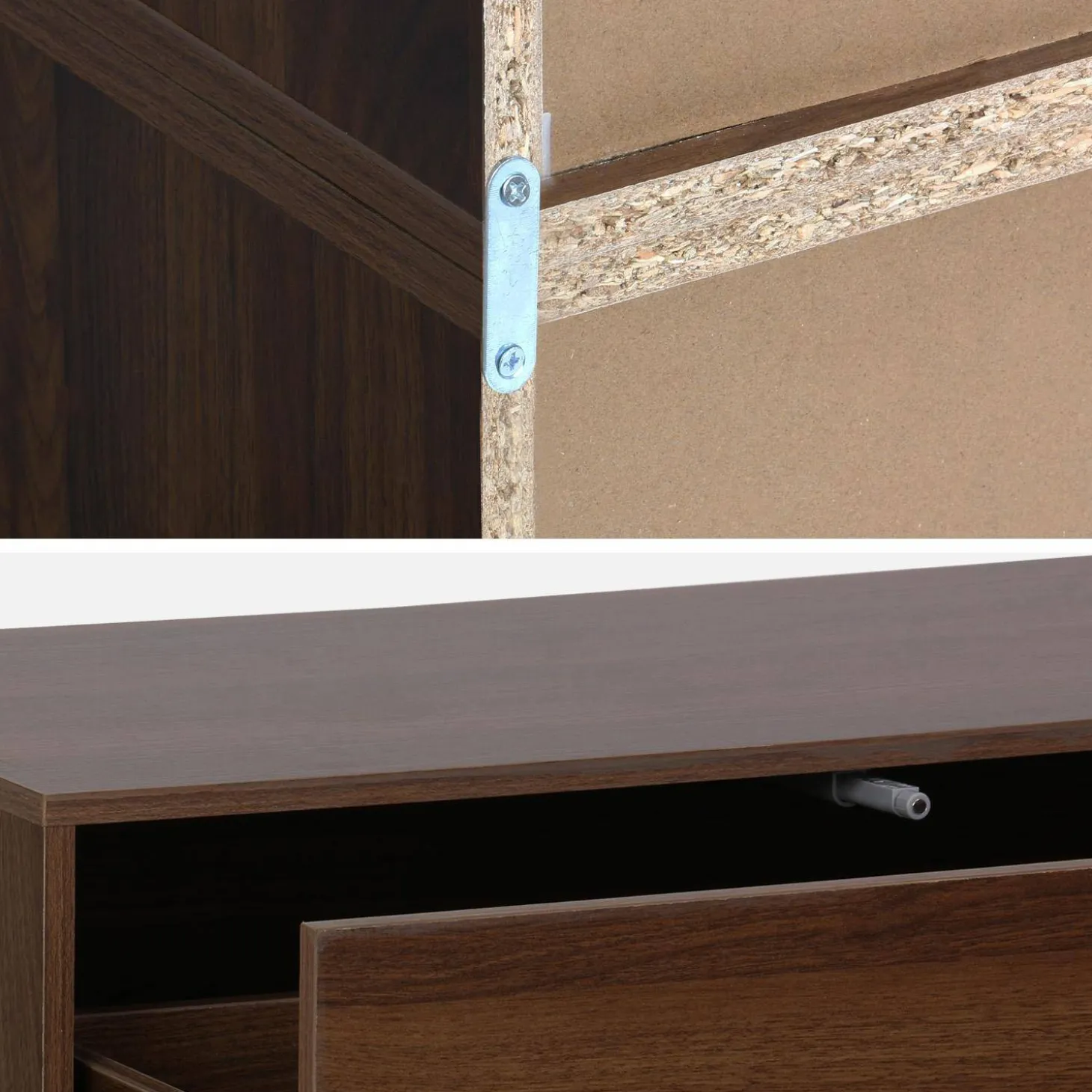 Modulares Regal Holzdekor 3 Elemente - 3 Schubladen 8 Fächer