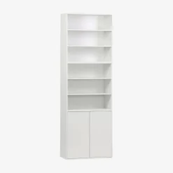 Modulares Regal Holzdekor 3 Elemente - 2 Türen 6 offene Fächer