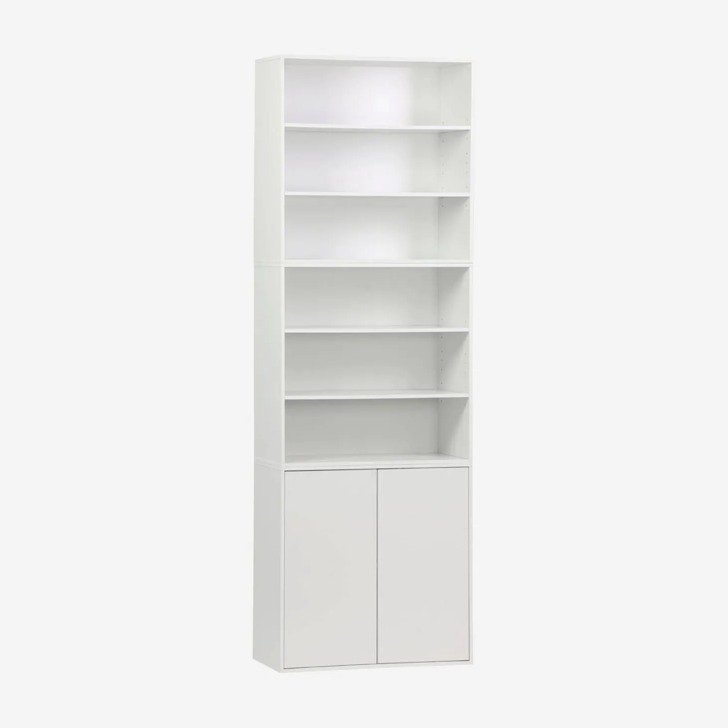 Modulares Regal Holzdekor 3 Elemente - 2 Türen 6 offene Fächer