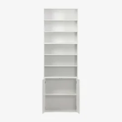 Modulares Regal Holzdekor 3 Elemente - 2 Türen 6 offene Fächer
