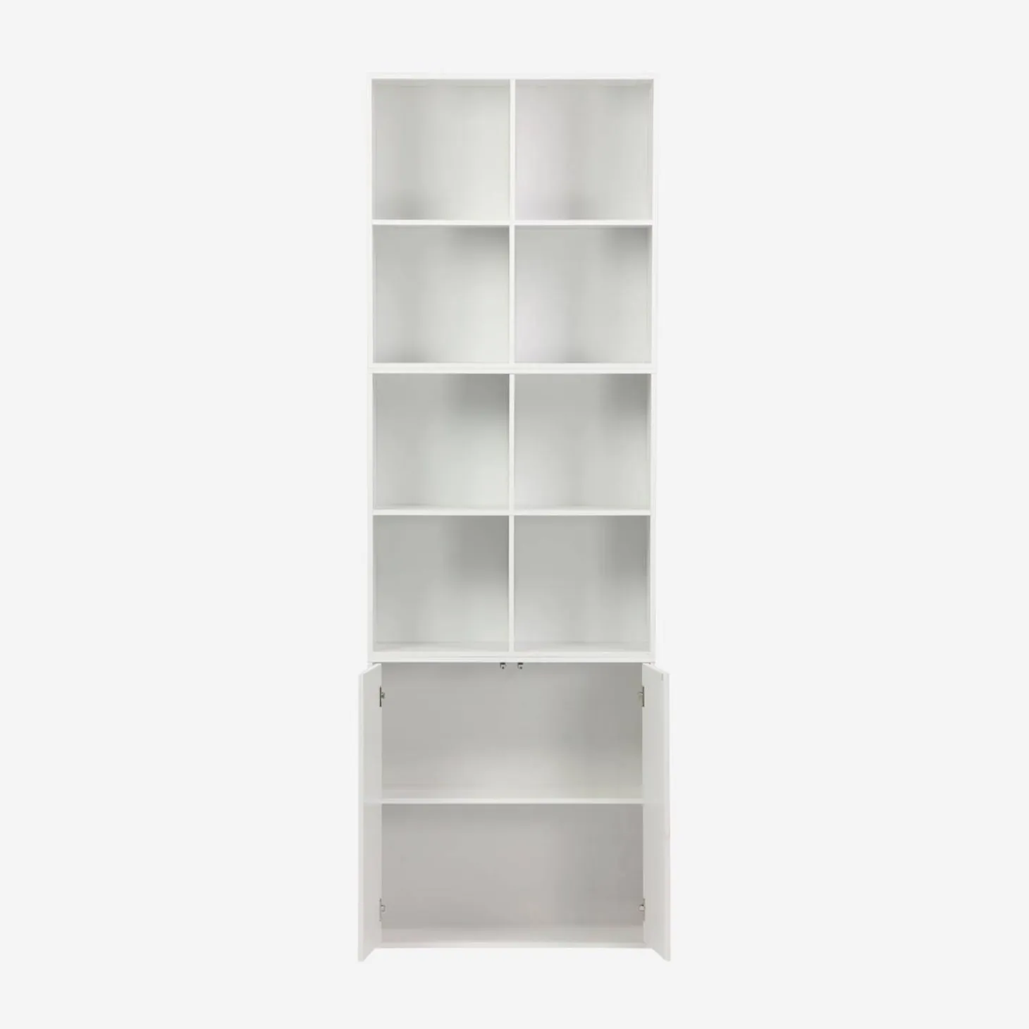 Modulares Regal Holzdekor 3 Elemente - 2 Türen 8 offene Fächer