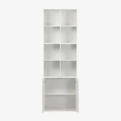 Modulares Regal Holzdekor 3 Elemente - 2 Türen 8 offene Fächer
