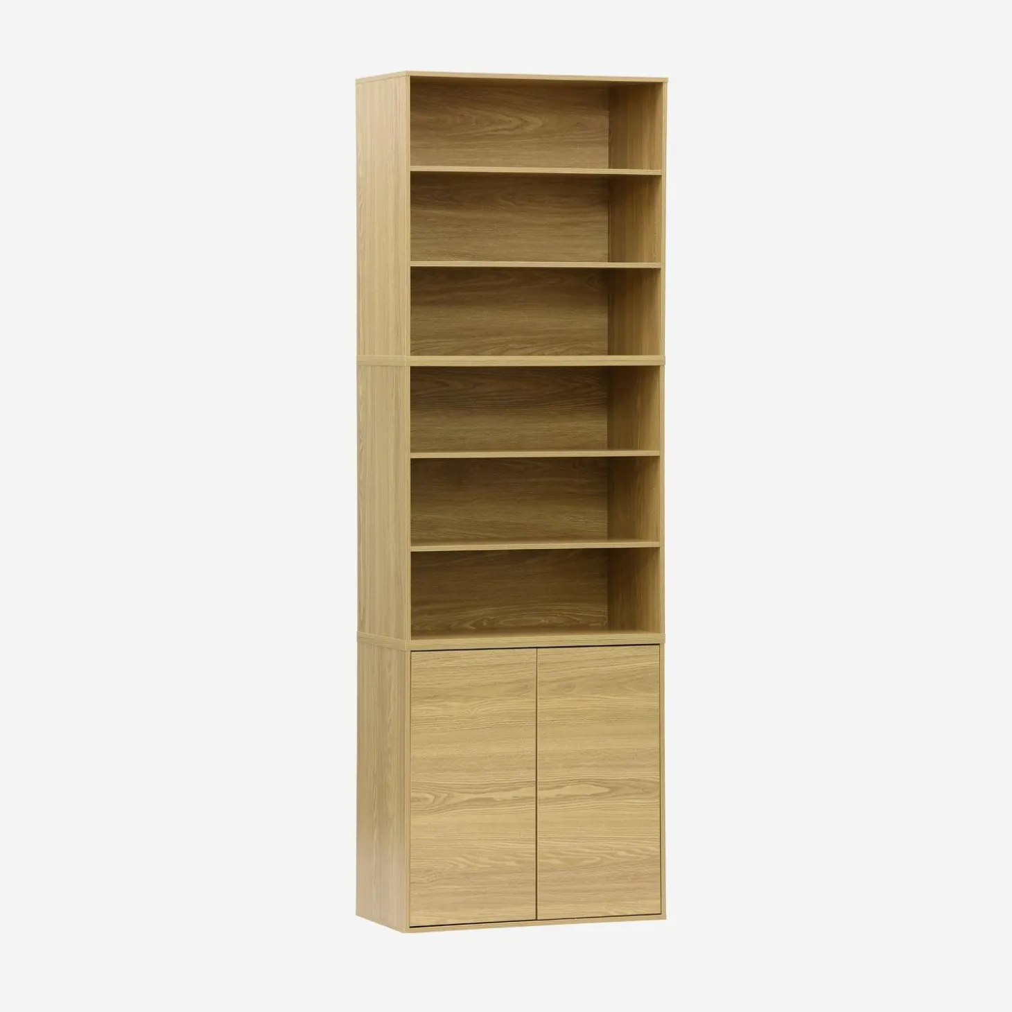 Modulares Regal Holzdekor 3 Elemente - 2 Türen 6 offene Fächer