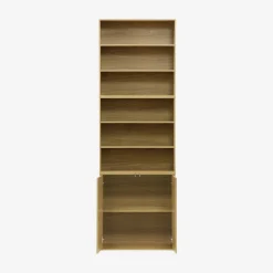 Modulares Regal Holzdekor 3 Elemente - 2 Türen 6 offene Fächer