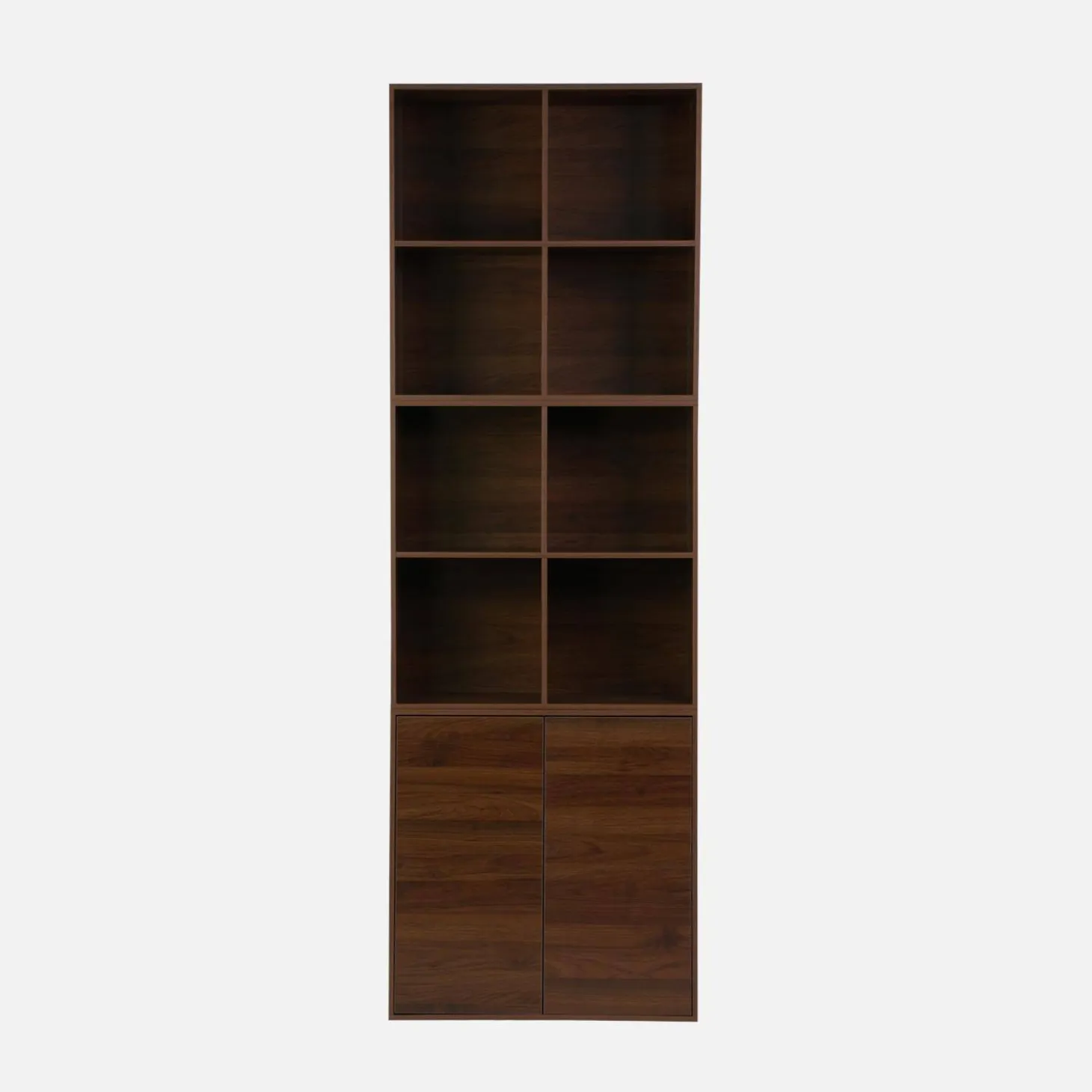 Modulares Regal Holzdekor 3 Elemente - 2 Türen 8 offene Fächer