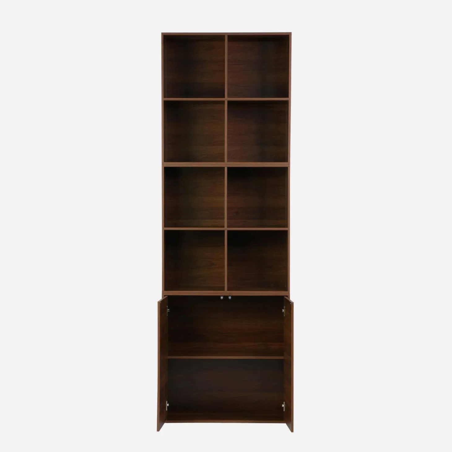 Modulares Regal Holzdekor 3 Elemente - 2 Türen 8 offene Fächer