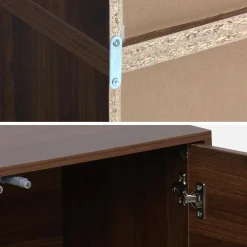 Modulares Regal Holzdekor 3 Elemente - 2 Türen 8 offene Fächer