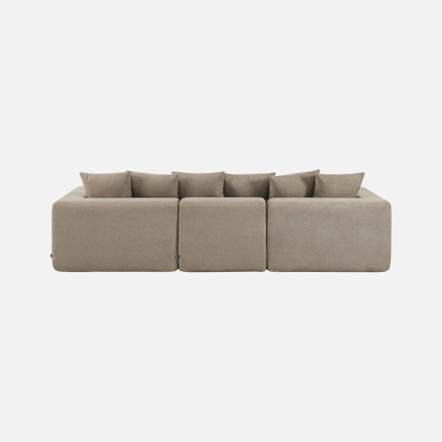 Modulares 3-Sitzer Sofa mit Chenille-Bezug