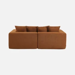 Modulares 2-Sitzer Sofa mit Chenille-Bezug