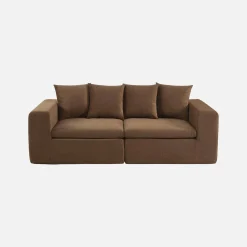 Modulares 2-Sitzer Sofa mit Chenille-Bezug
