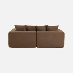 Modulares 2-Sitzer Sofa mit Chenille-Bezug