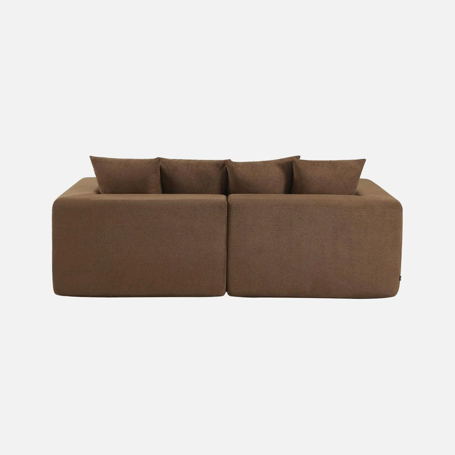 Modulares 2-Sitzer Sofa mit Chenille-Bezug
