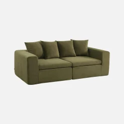 Modulares 2-Sitzer Sofa mit Chenille-Bezug