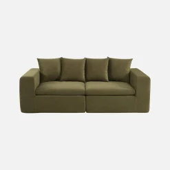 Modulares 2-Sitzer Sofa mit Chenille-Bezug