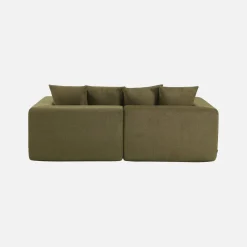 Modulares 2-Sitzer Sofa mit Chenille-Bezug