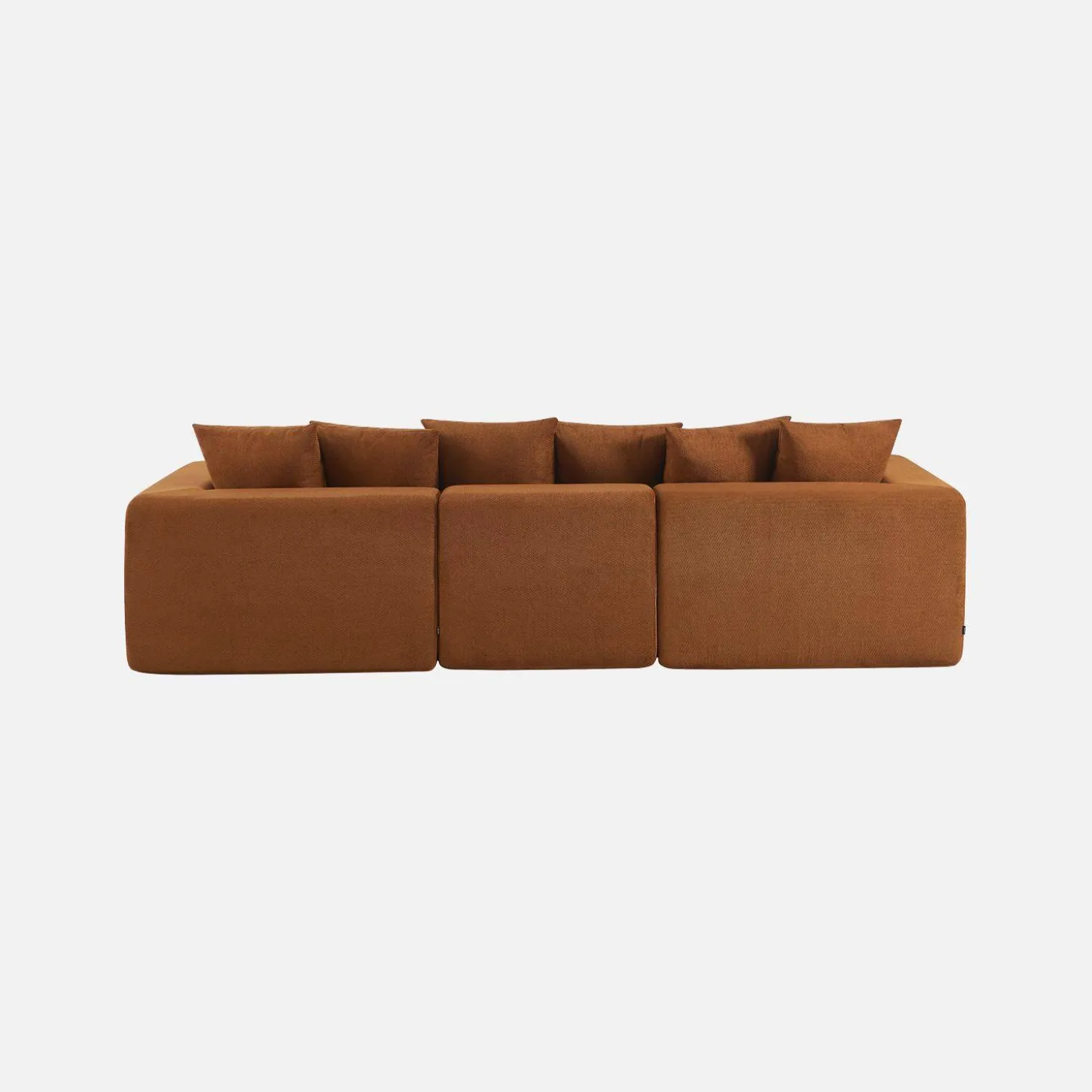 Modulares 3-Sitzer Sofa mit Chenille-Bezug