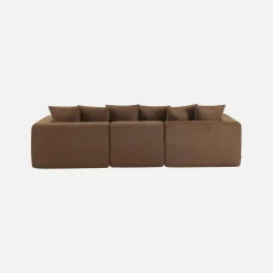 Modulares 3-Sitzer Sofa mit Chenille-Bezug