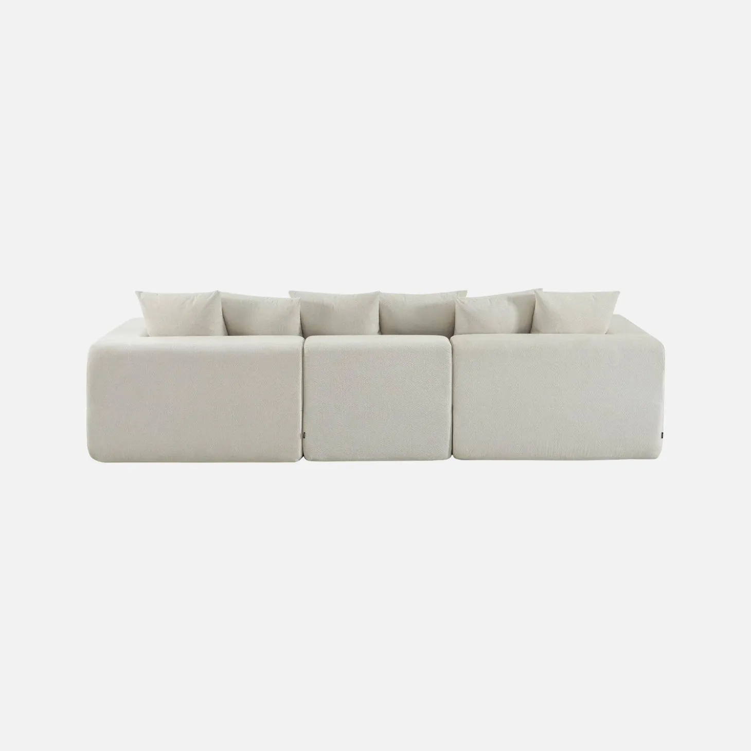 Modulares 3-Sitzer Sofa mit Chenille-Bezug
