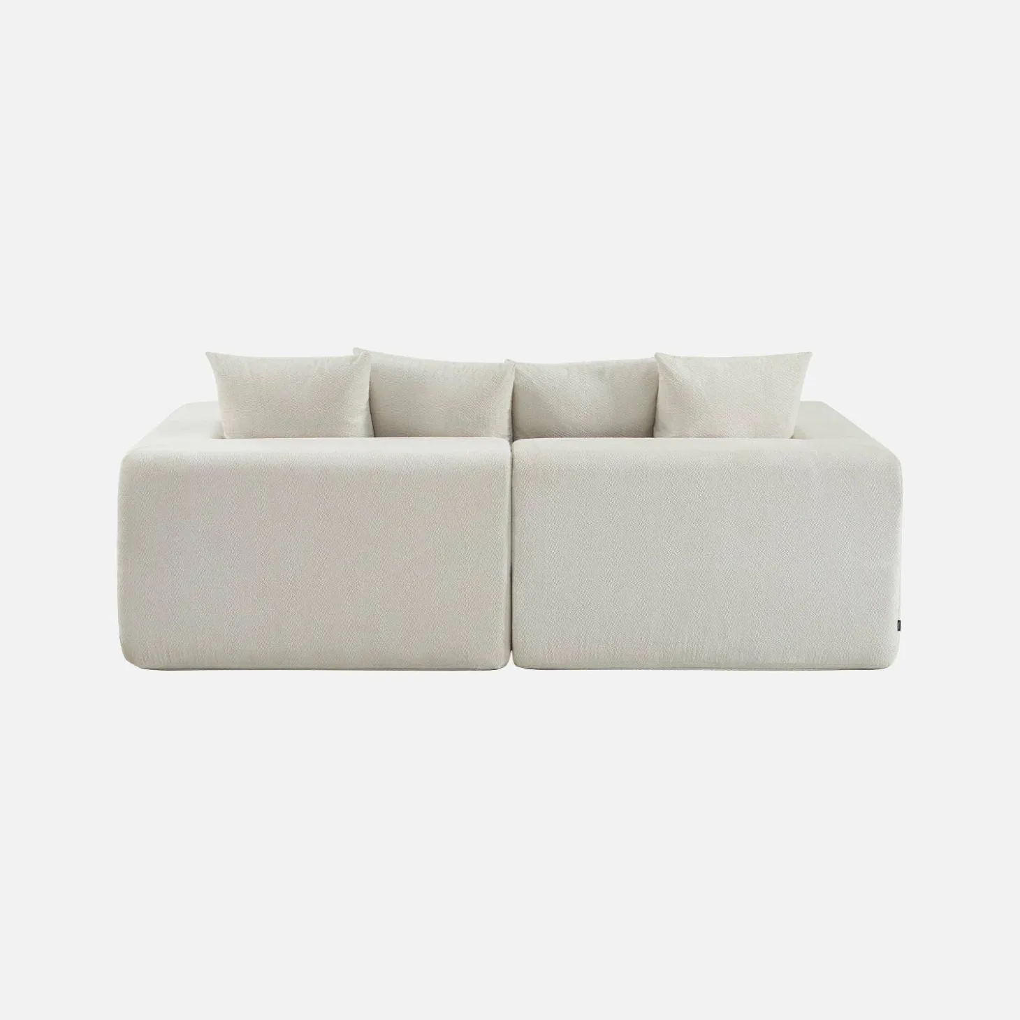 Modulares 2-Sitzer Sofa mit Chenille-Bezug