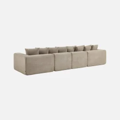 Modulares 4-Sitzer Sofa mit Chenille-Bezug