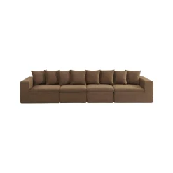 Modulares 4-Sitzer Sofa mit Chenille-Bezug