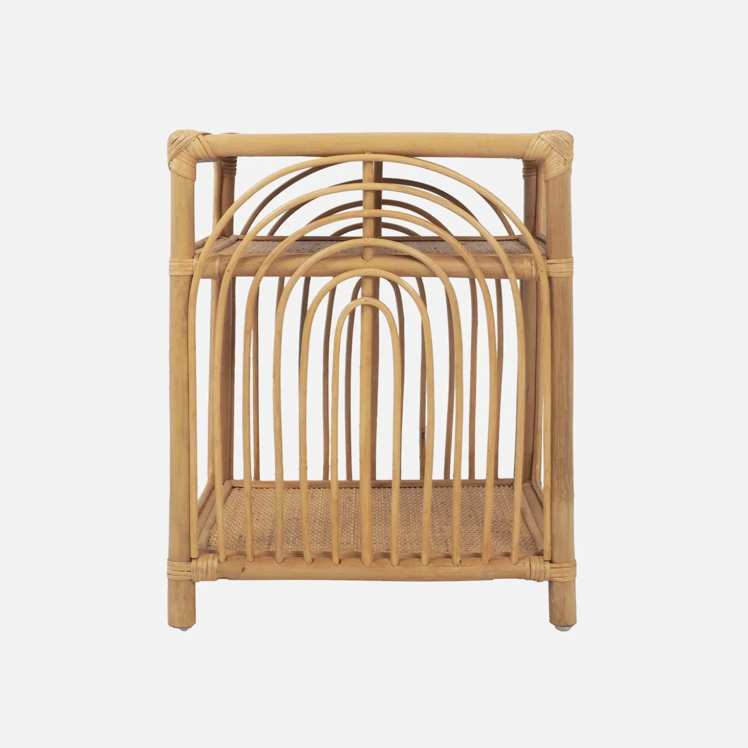 Nachttisch aus Rattan 1 Ablage 1 Nische