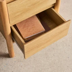 Nachttisch Holzdekor 2 Schubladen