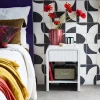 Nachttisch mit geriffeltem Holzlook 1 Schublade, 1 Regal