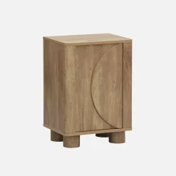 Nachttisch mit Holzdekor und 1 umkehrbaren Tür