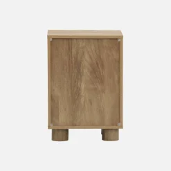 Nachttisch mit Holzdekor und 1 umkehrbaren Tür
