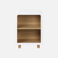 Nachttisch mit Holzlook und 2 Nischen