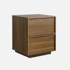 Nachttisch mit Holzlook und 2 Schubladen