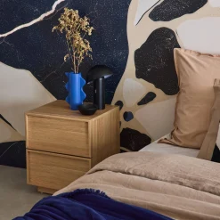 Nachttisch mit Holzlook und 2 Schubladen