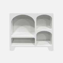 Organisches Sideboard mit 4 Fächern weiß 90cm