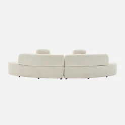 Organisches 5-Sitzer-Sofa mit Bouclé-Bezug