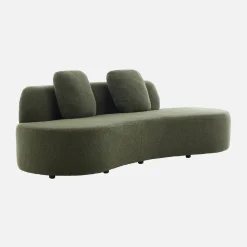 Organisches Sofa, 3-Sitzer mit Bouclé-Bezug