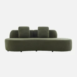 Organisches Sofa, 3-Sitzer mit Bouclé-Bezug