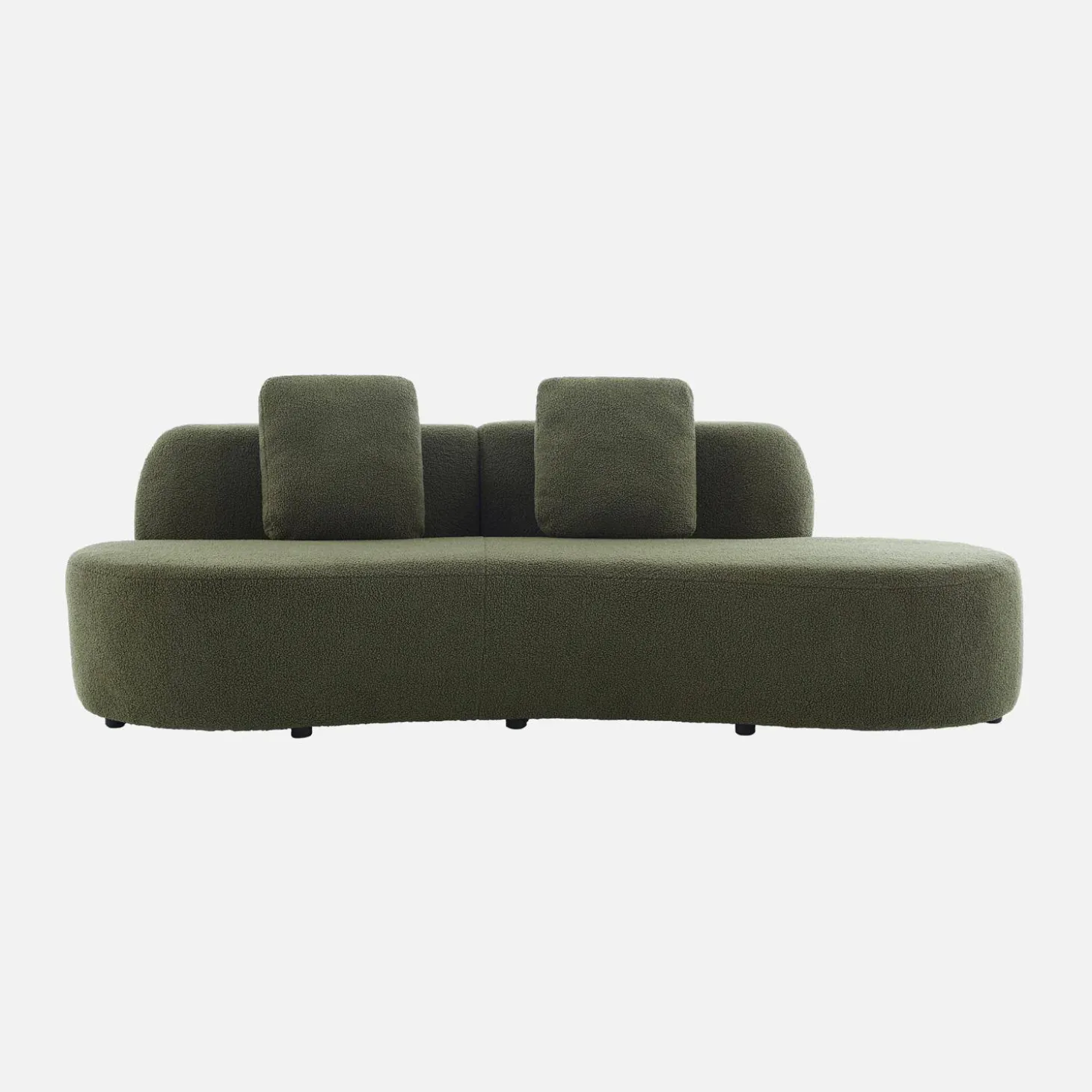 Organisches Sofa, 3-Sitzer mit Bouclé-Bezug