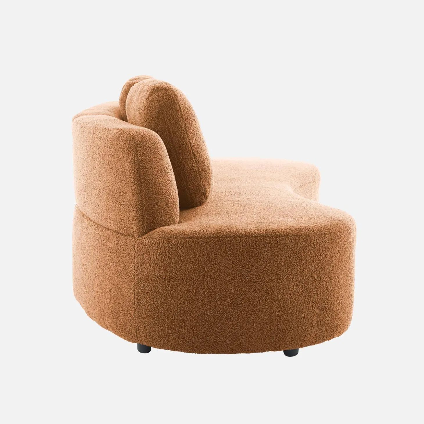 Organisches Sofa, 3-Sitzer mit Bouclé-Bezug