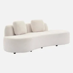Organisches Sofa, 3-Sitzer mit Bouclé-Bezug